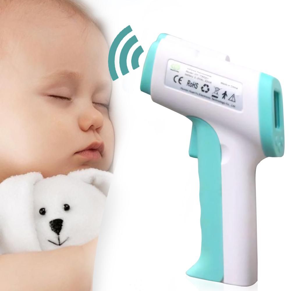 HuanYu HY-TWQ01 Non Contact Infrared Thermometer Forehead Object Temperature Second Accurate Reading IR Infrared Thermometer LCD Digital Three-color Backlight Fever Alert