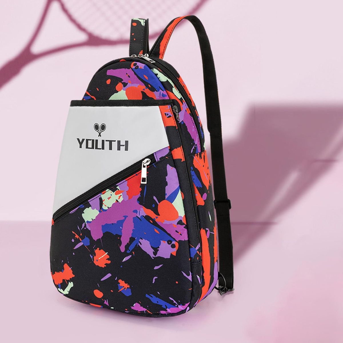 Tennis Backpack Convertible Shoulder Sports Bag Purple