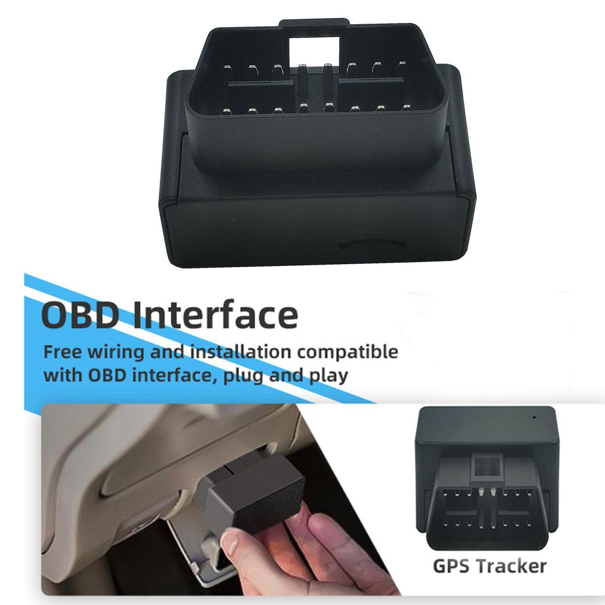 GPS Tracker for Vehicles Real-Time Vehicle OBD Small GPS Car Vehicle Tracker Device Locator OBDII GPS Tracker for Car Truck Taxi with Alarm System