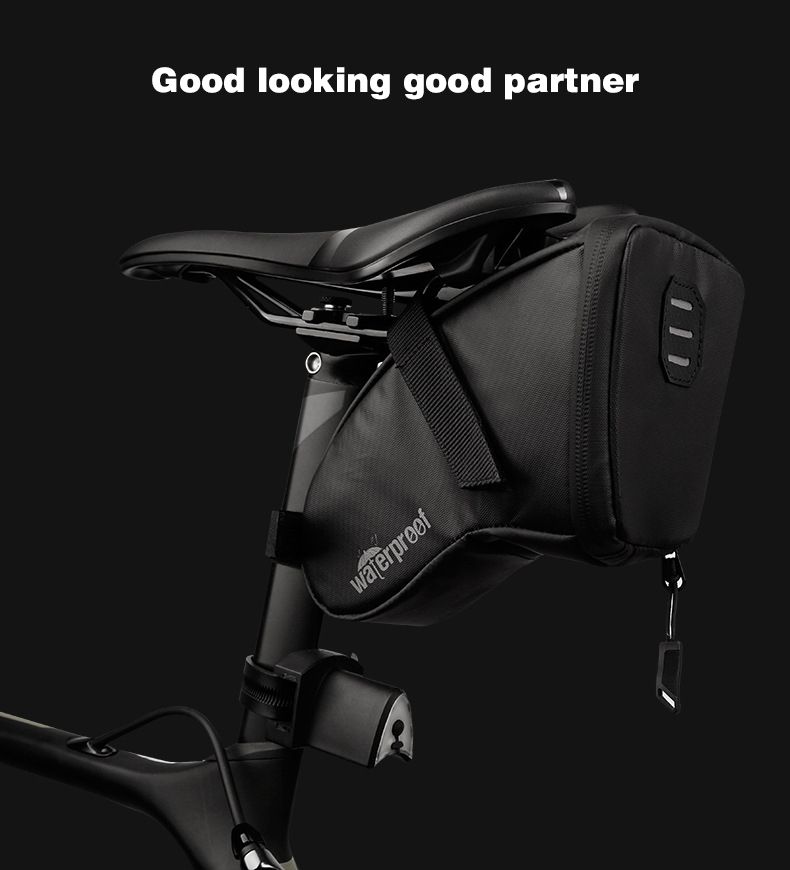 Black Bycicle Bike Seat Bags Saddlebag Mountain Transport A