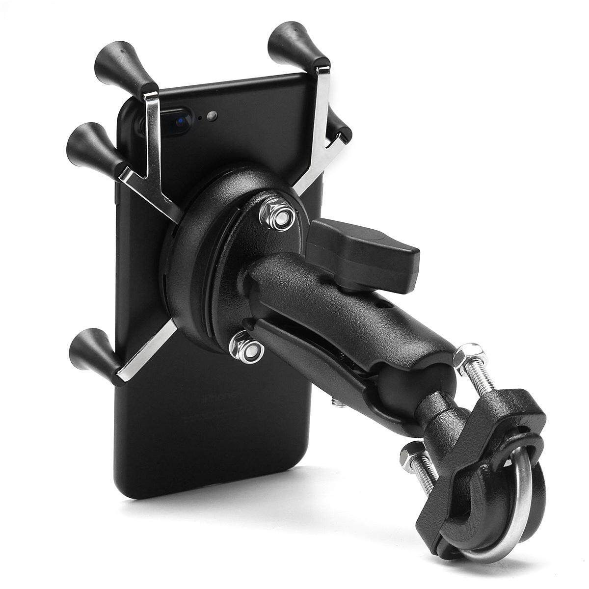 Motorcycle Bike Handlebar X-Shape 6 Feet 3.5-6 Inch Cell Phone GPS Mount Holder