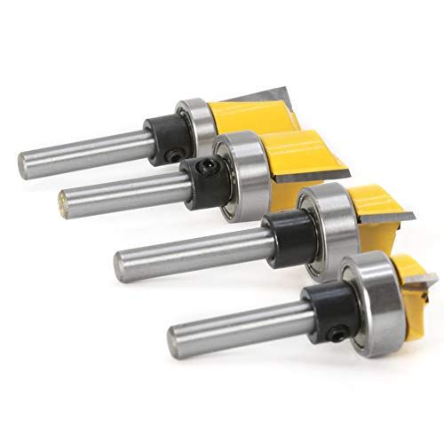 Yakamoz 4Pcs 14 Inch Shank Hinge Mortising Flush Trim Templa