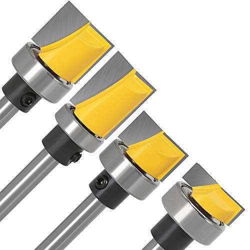 Yakamoz 4Pcs 14 Inch Shank Hinge Mortising Flush Trim Templa