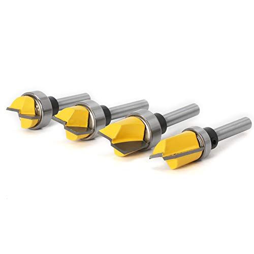 Yakamoz 4Pcs 14 Inch Shank Hinge Mortising Flush Trim Templa