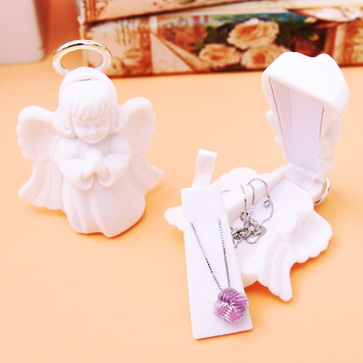 Jewelry Container Angel Design Jewelry Organizer White