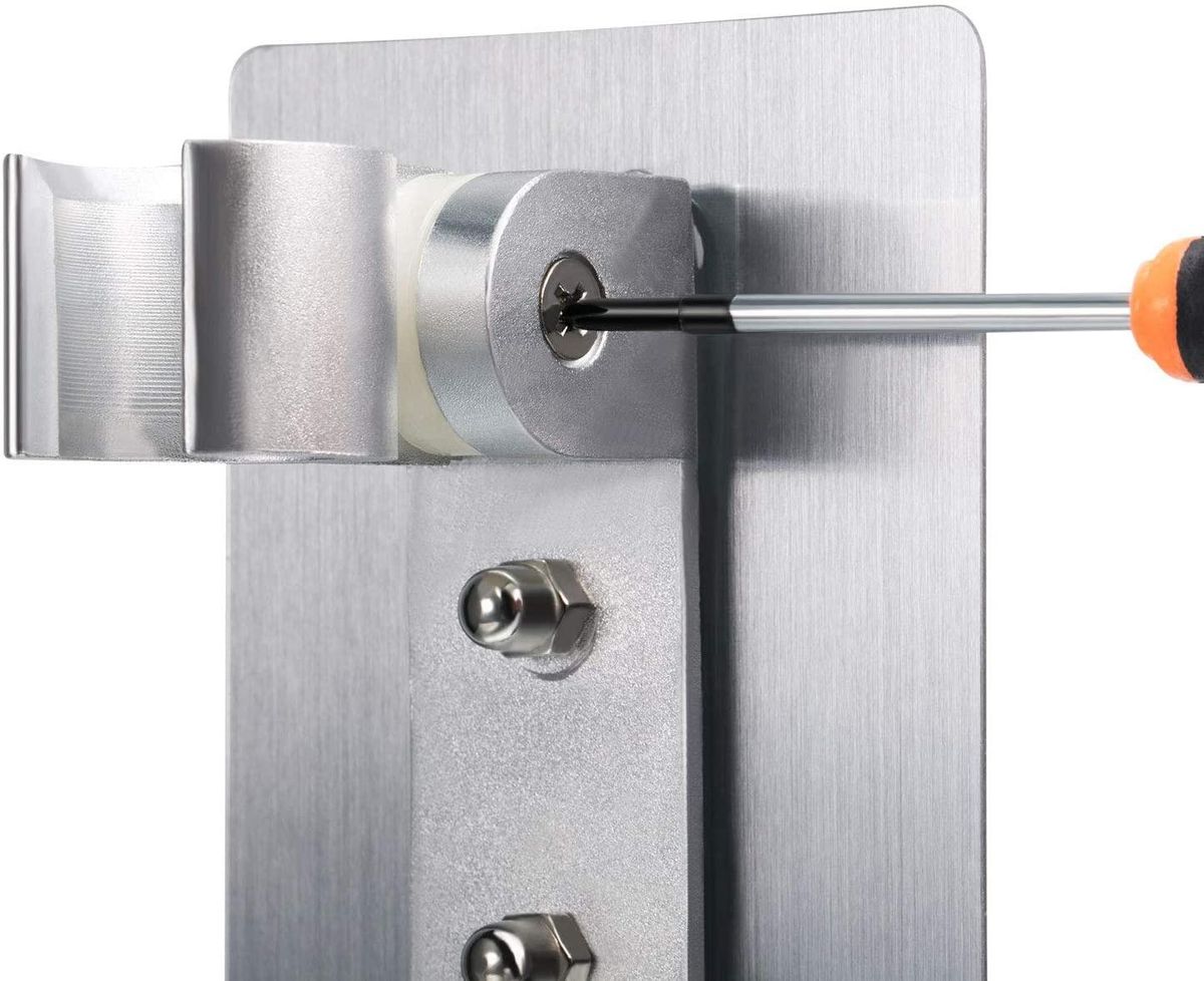 1PC Aluminum Shower Stand Adjustable silver