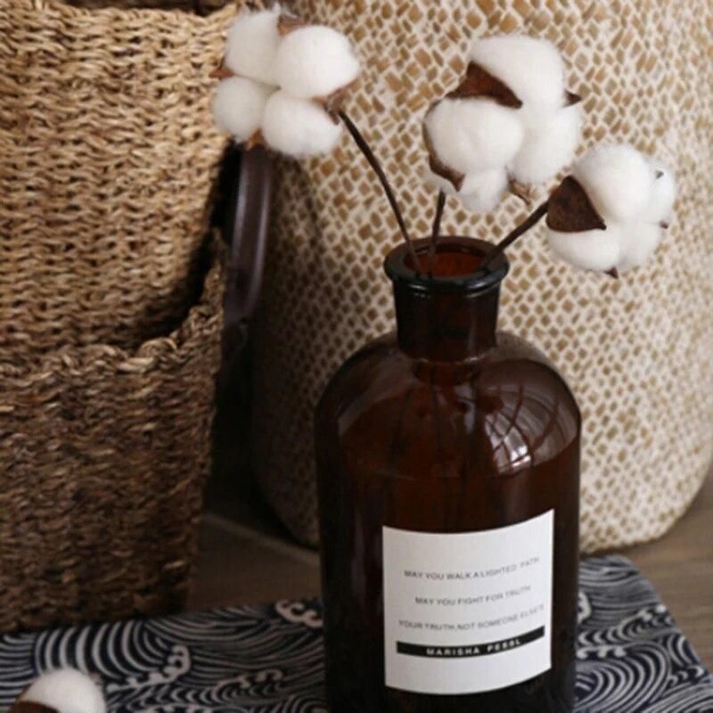 10pcs/set 5 Cm Diam Natural And Synthetic Blend Cotton Bolls Balls For Wreaths Decorations For Home 770724