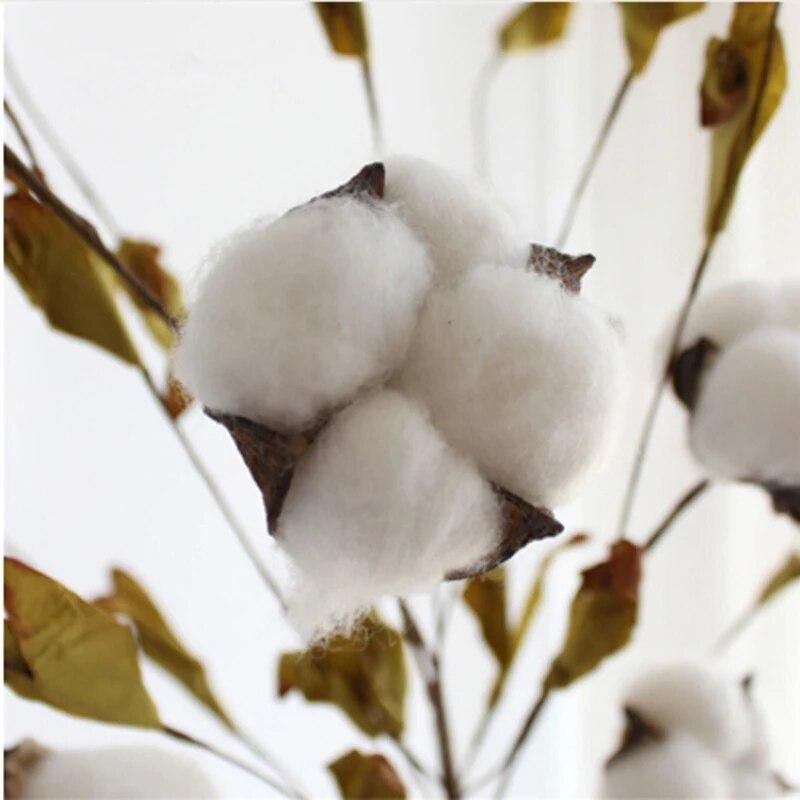 10pcs/set 5 Cm Diam Natural And Synthetic Blend Cotton Bolls Balls For Wreaths Decorations For Home 770724