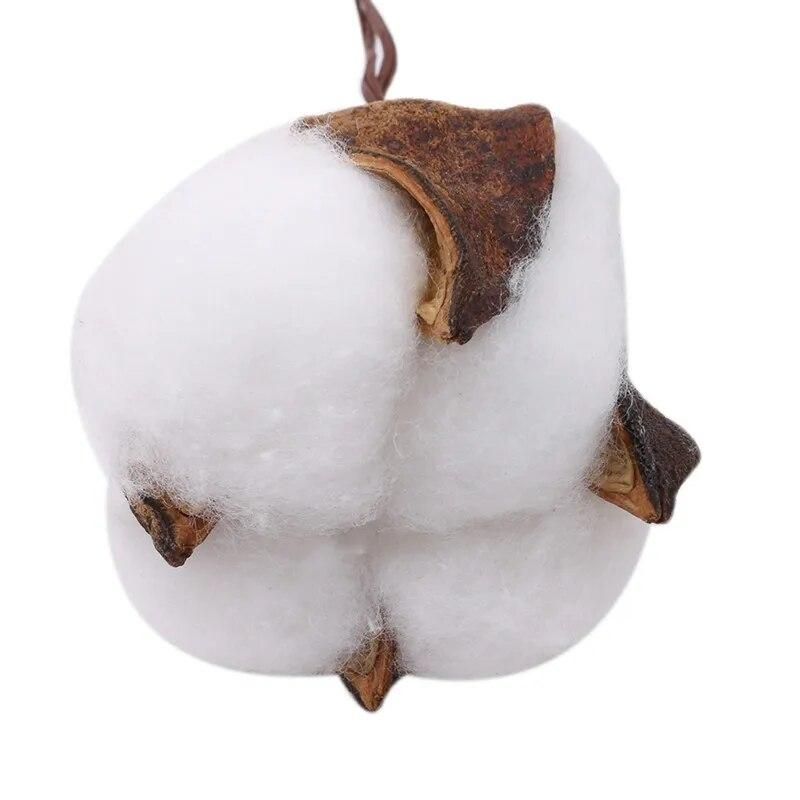 10pcs/set 5 Cm Diam Natural And Synthetic Blend Cotton Bolls Balls For Wreaths Decorations For Home 770724