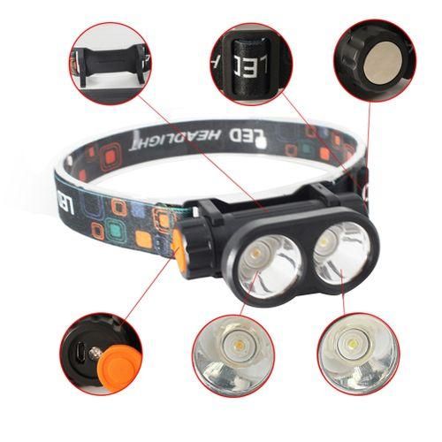 2LED Strong Headlight Intelligent Night Fishing Warning