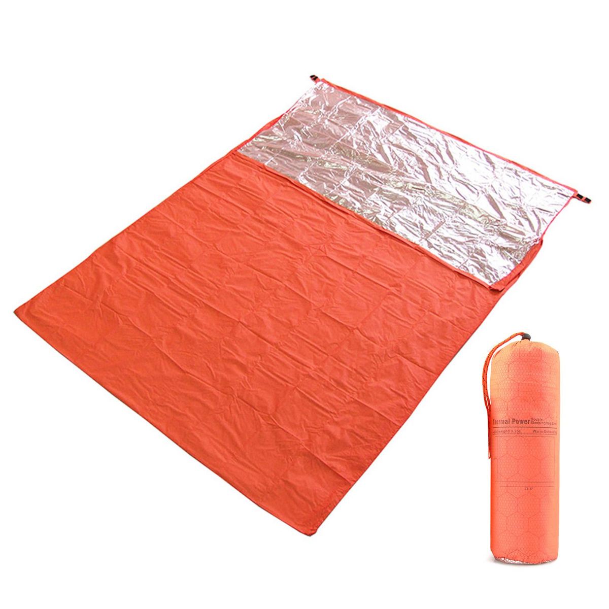 2 Person Emergency Sleeping Bag Lightweight Waterproof Thermal Emergency Blanket Survival Gear for Outdoor Adventure Camping Hiking Backpacking
