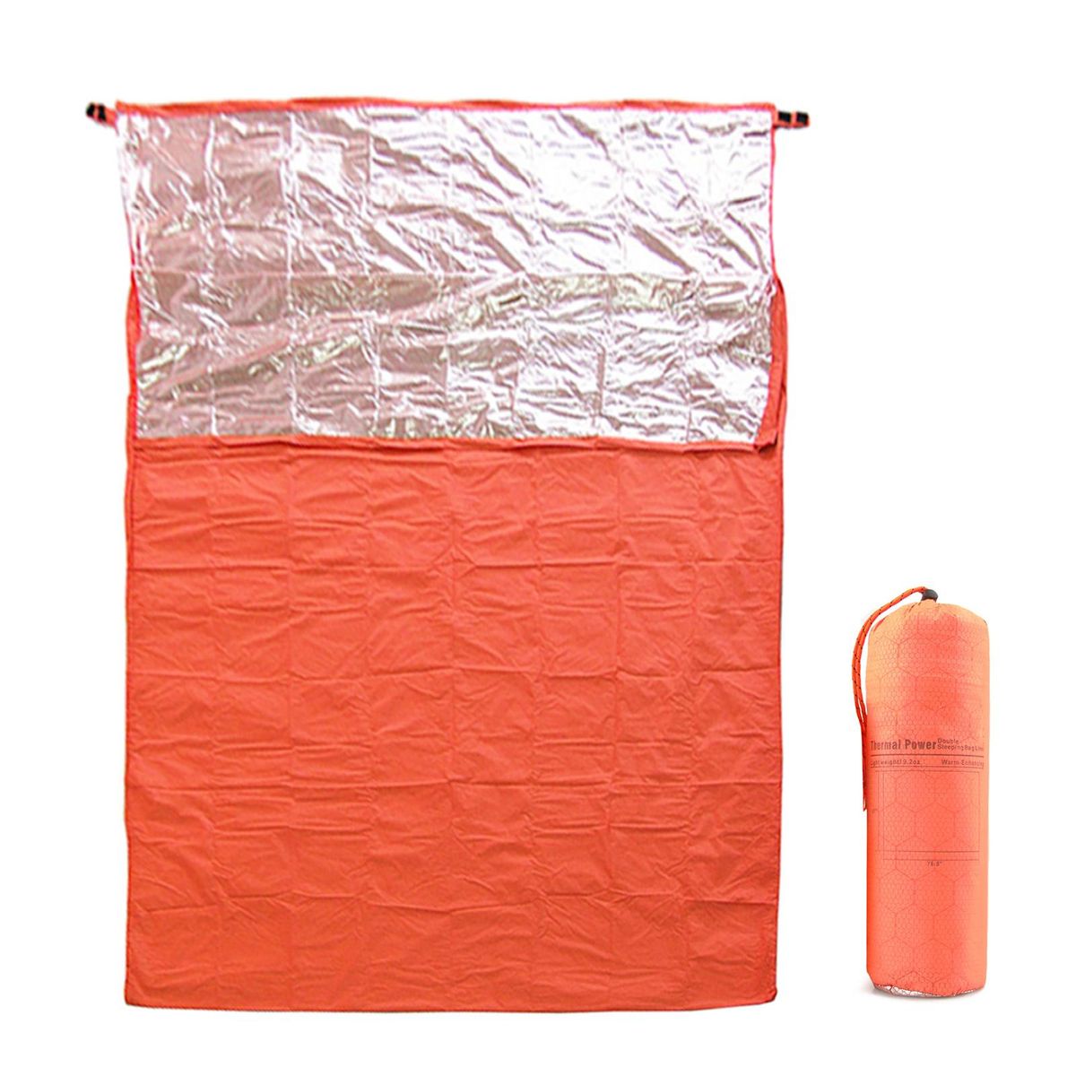 2 Person Emergency Sleeping Bag Lightweight Waterproof Thermal Emergency Blanket Survival Gear for Outdoor Adventure Camping Hiking Backpacking