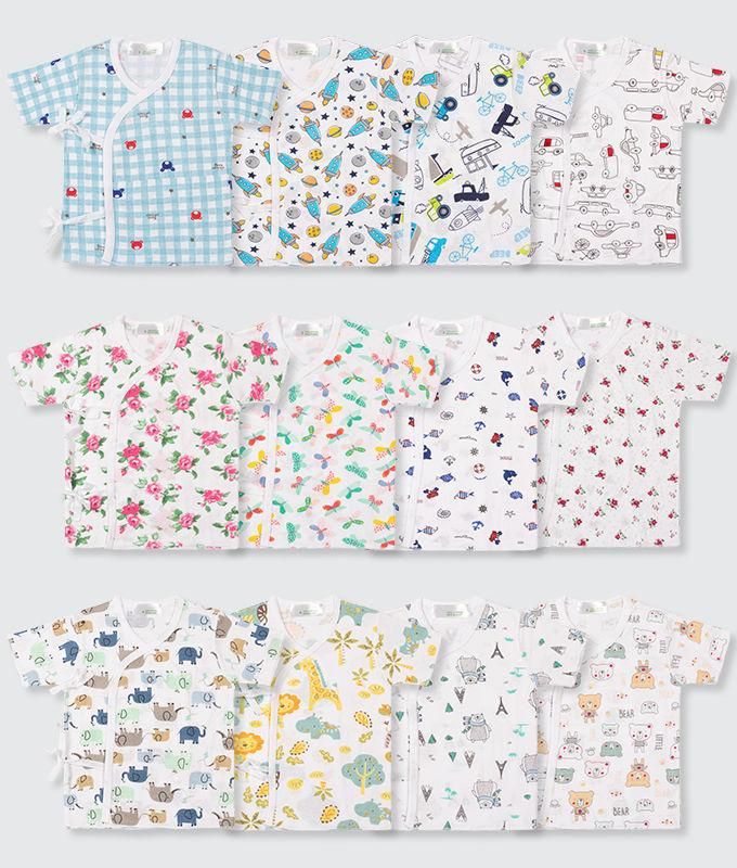 Unisex-Baby Newborn Short Sleeve Tee 12 Pack(0-3M×4,3-6M×4,6-9M×4)