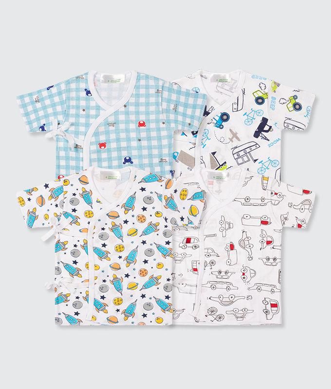 Unisex-Baby Newborn Short Sleeve Tee 12 Pack(0-3M×4,3-6M×4,6-9M×4)