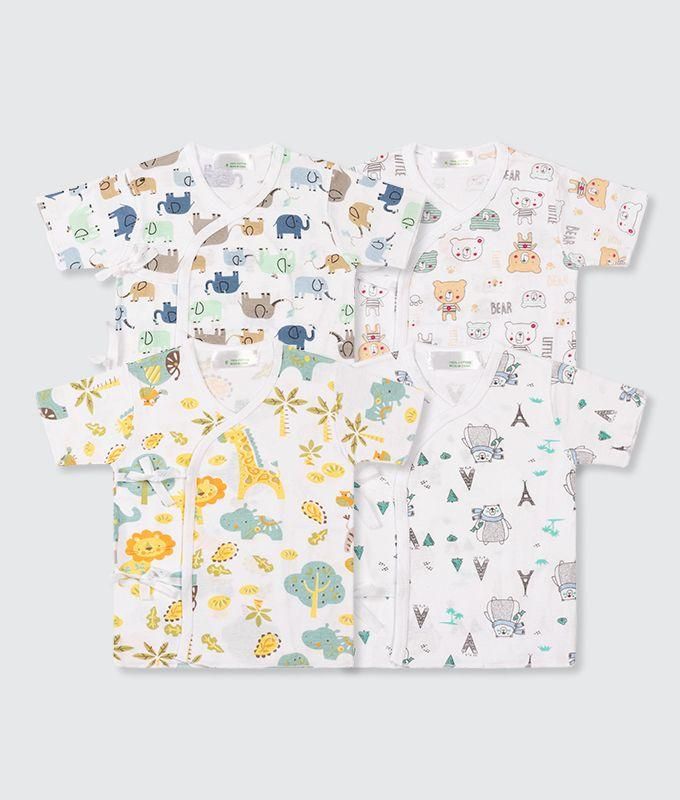 Unisex-Baby Newborn Short Sleeve Tee 12 Pack(0-3M×4,3-6M×4,6-9M×4)
