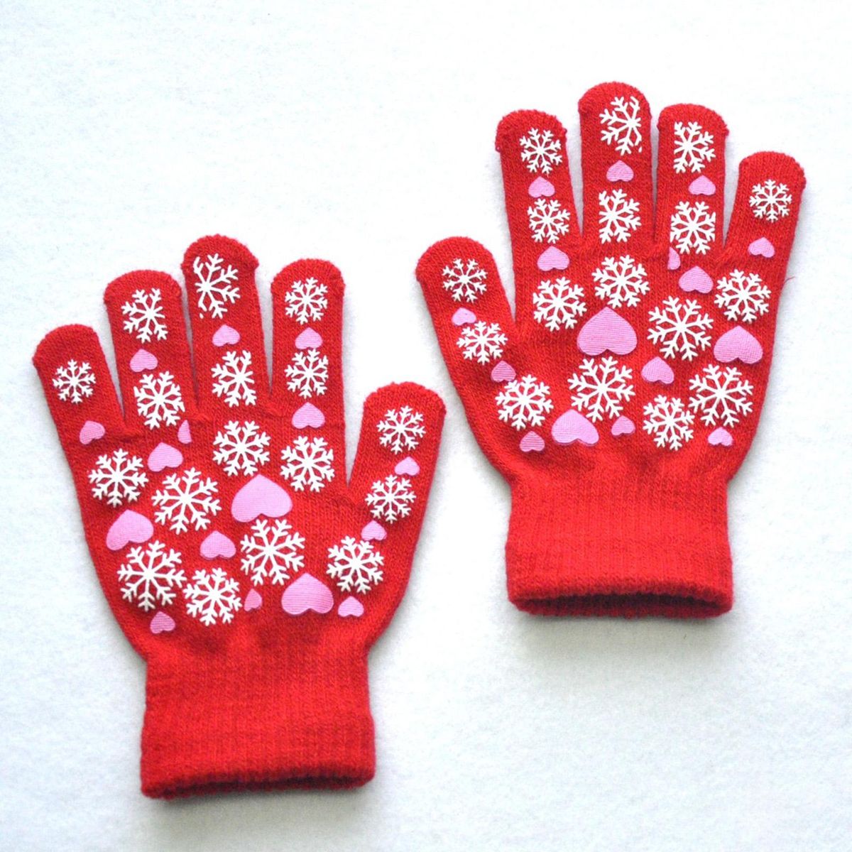 1 Pair Pupil Snowflake Pattern Pupil Red