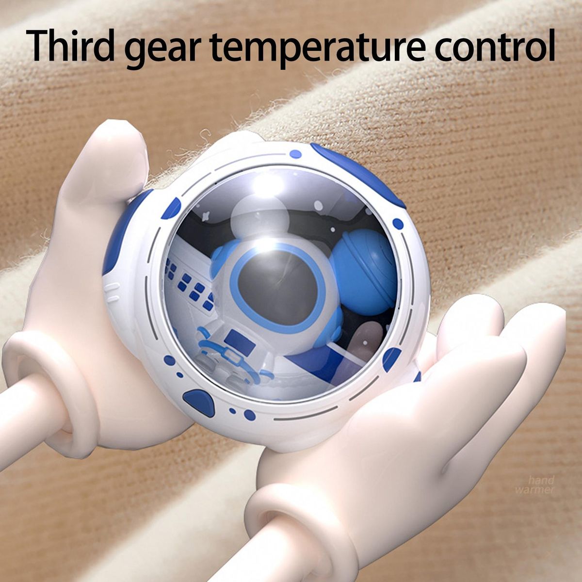 1 Set Electric Hand Warmer Winter Night Lamp Function Mini USB Electric Hand Warmer White