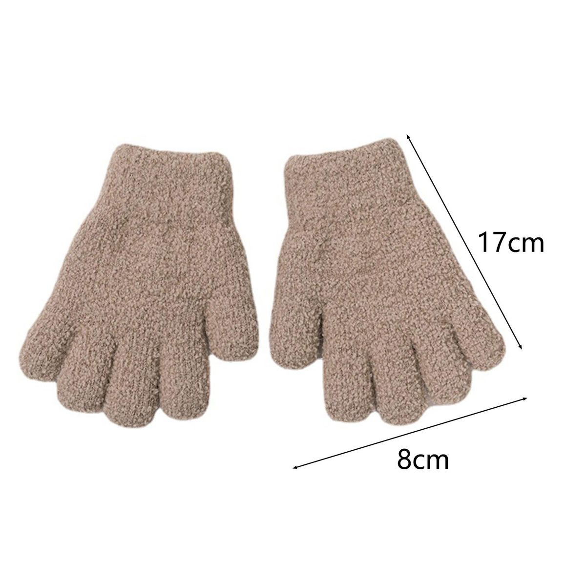 1 Pair Children Winter Skiing Boys Girls Khaki