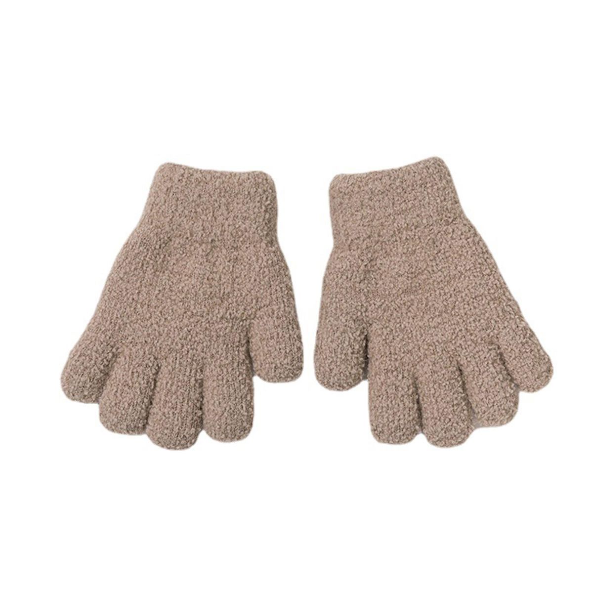 1 Pair Children Winter Skiing Boys Girls Khaki