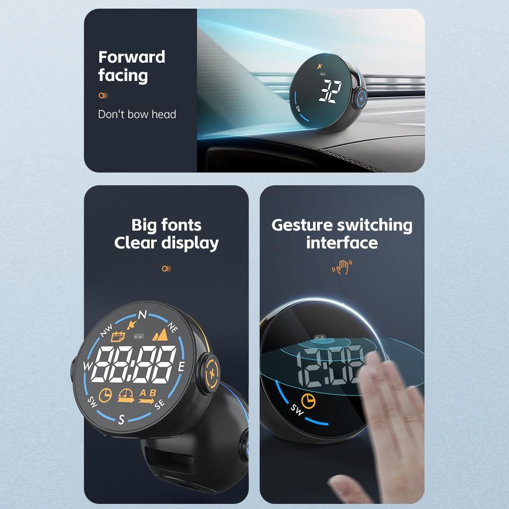 Car Global Position System Speedometer H600G Digital Display Speed Altitude Meter Car HeadUp Display
