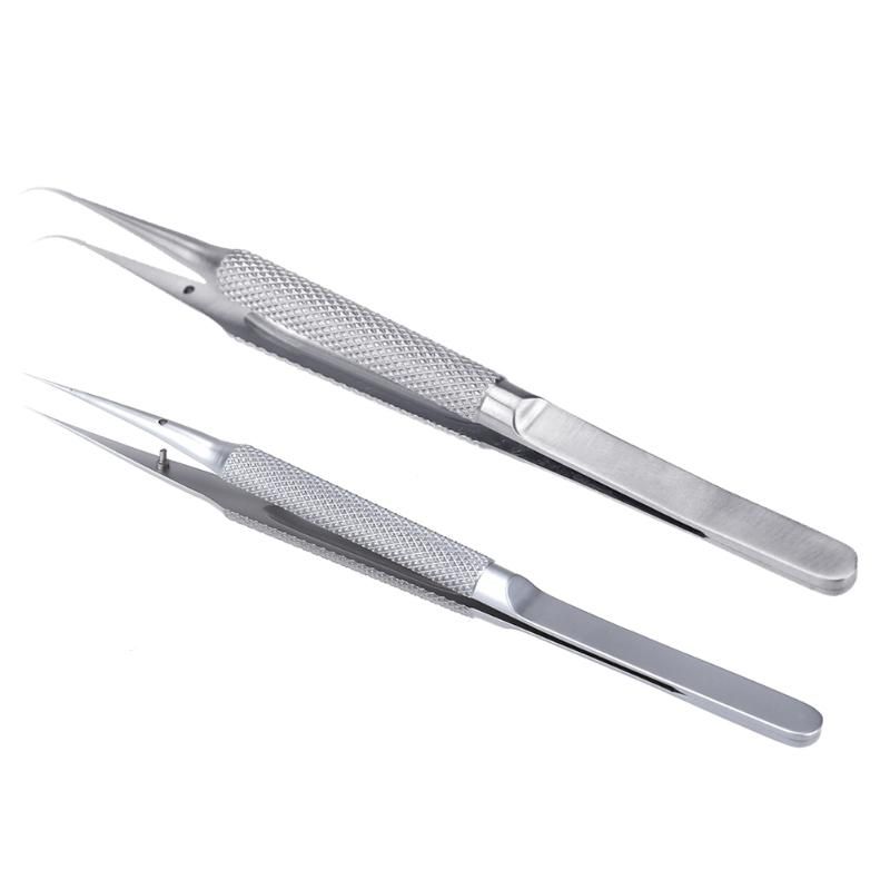 Precision Titanium Alloy Tweezers Stainless Steel Straight Curved Tweezers PCB Soldering Phone Fingerprint Repair-2 Kinds Steel