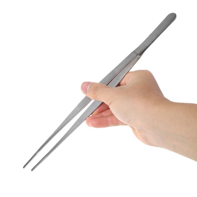 Toothed Tweezers Barbecue Stainless Steel Long Food S Straight Home Tweezer Garden Kitchen BBQ Tool 5 Sizes