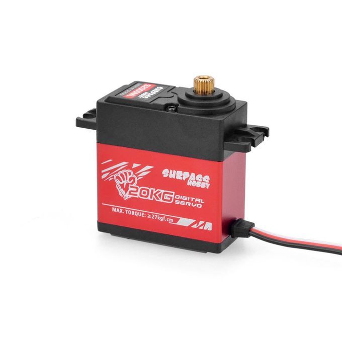 SURP  HOBBY 20KG Semi Aluminum Frame  Ore Extended Digital Steering Gear-red+black