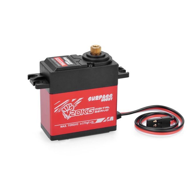 SURP  HOBBY 20KG Semi Aluminum Frame  Ore Extended Digital Steering Gear-red+black