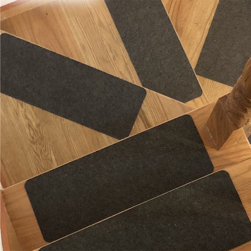 1Pcs Set Non Slip Rectangular Solid Doormat Self Adhesive Anti-Slip Stair Mats -- Dark Grey/ Light Grey Dark Grey