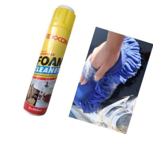 Dashboard Cleaner & Blue Car Wash Sponge