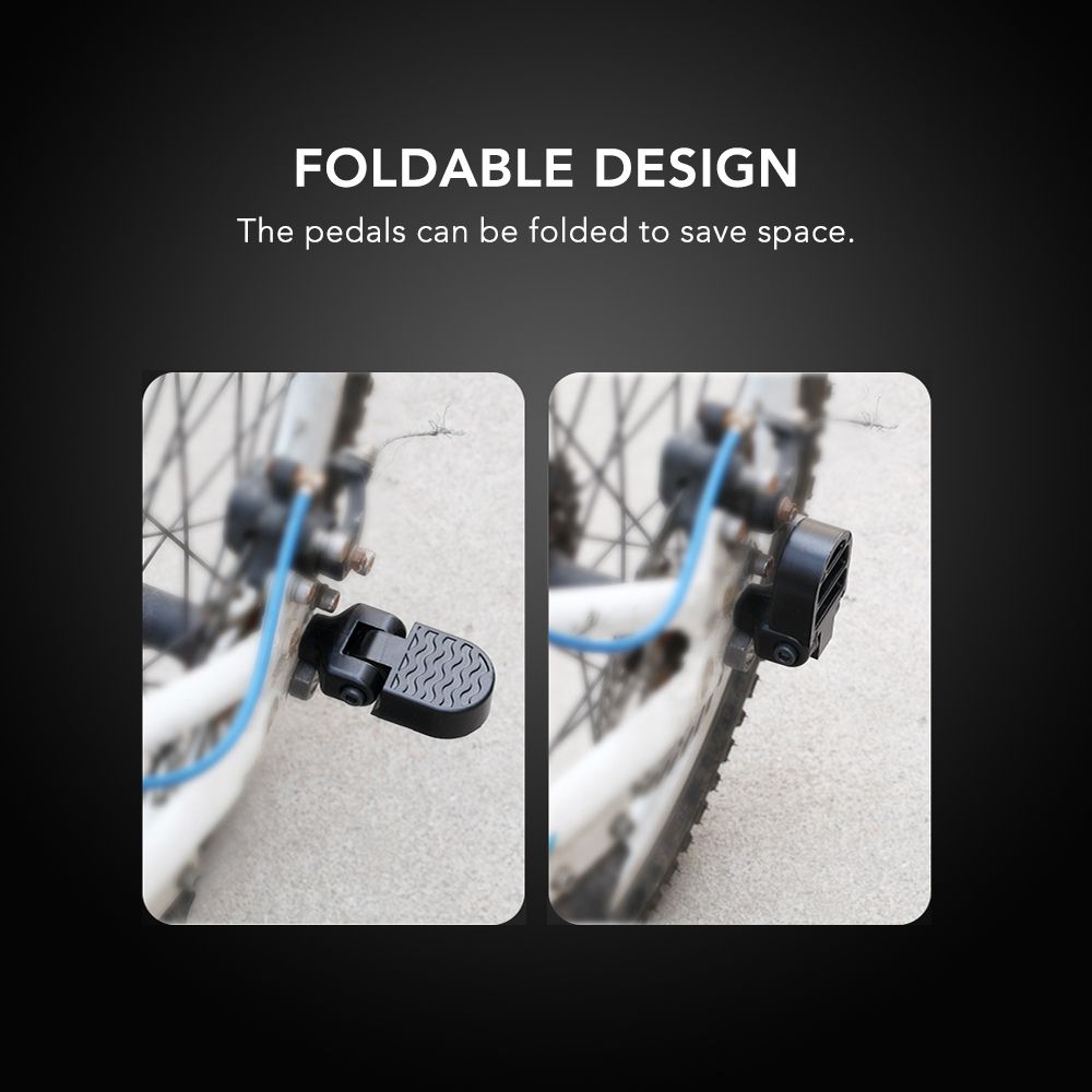 1 Pair Bicycle Rear Pedals Footrest Electric Bike Footpegs