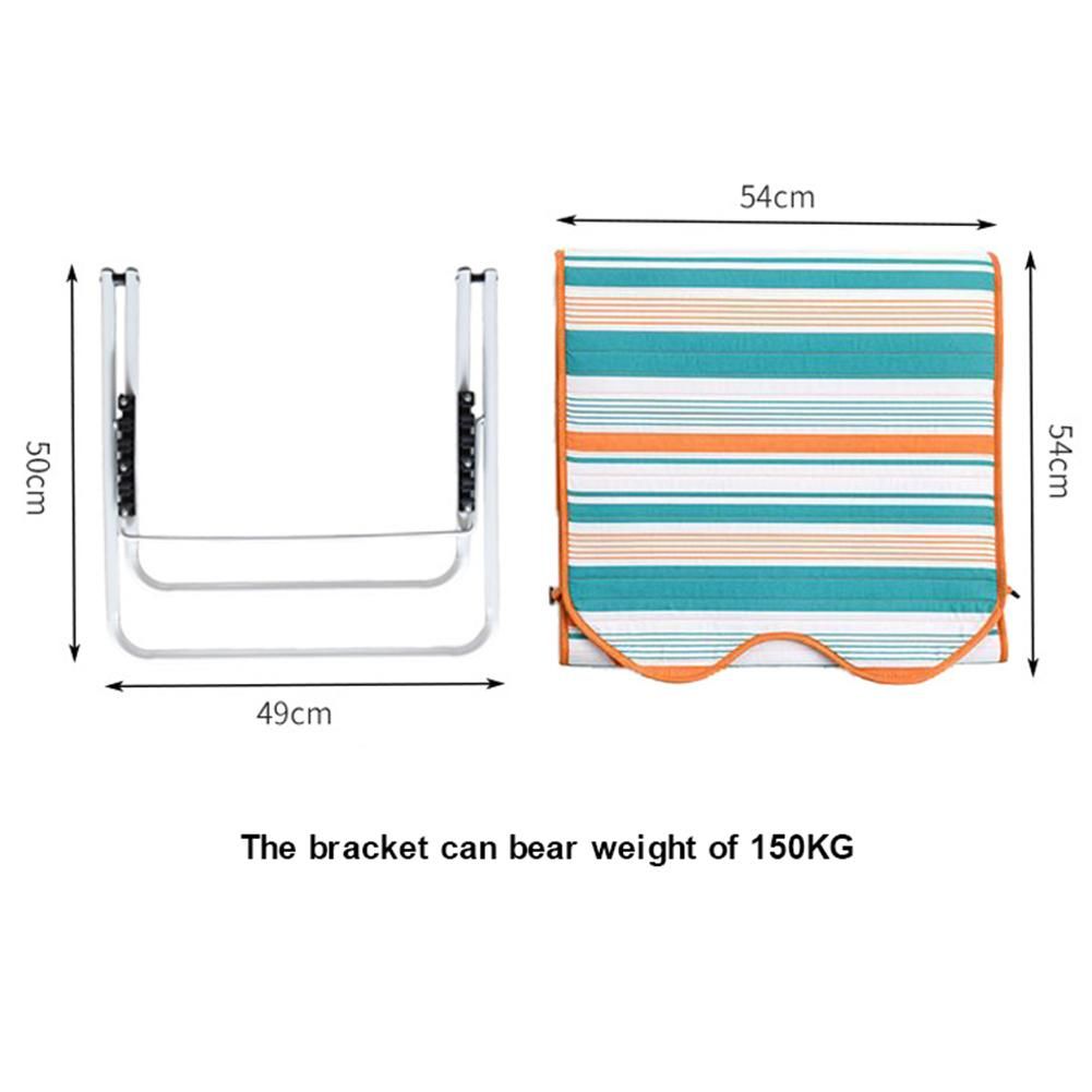 Portable Beach Mat Foldable Adjustable Backrest Lounge Mat