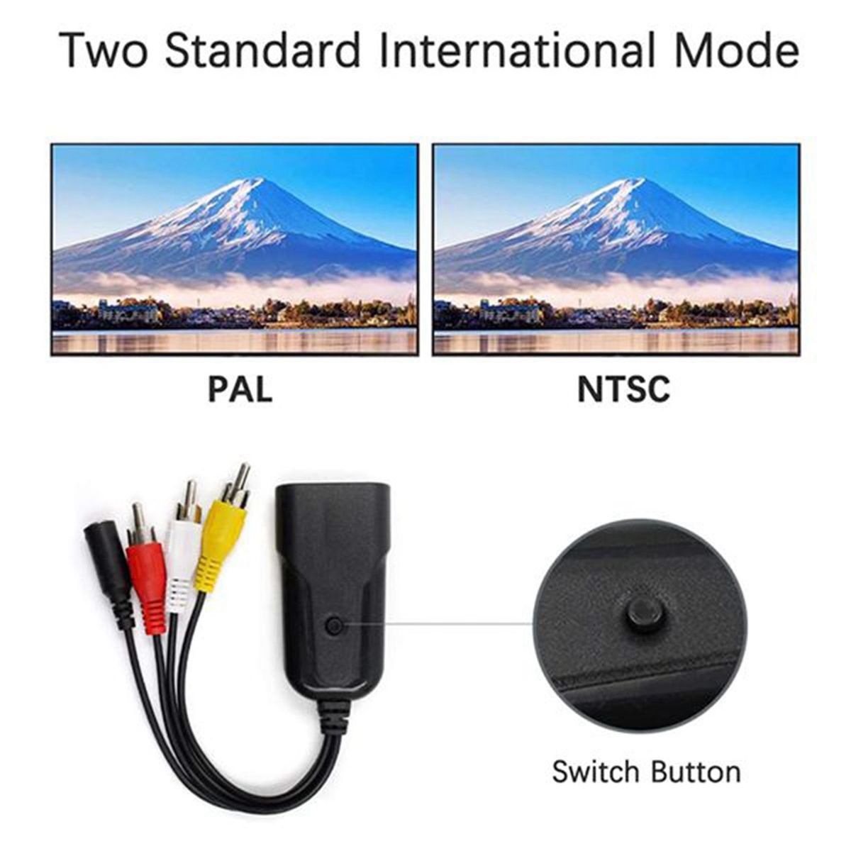 HDMI-Compatible to AV (RCA) Audio Video Converter, Support