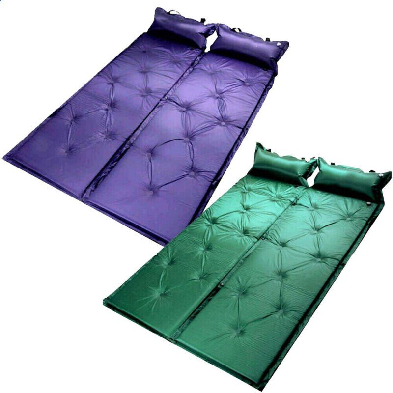 Self Inflating Camping Roll Mat Pad Sleeping Bed Polyester