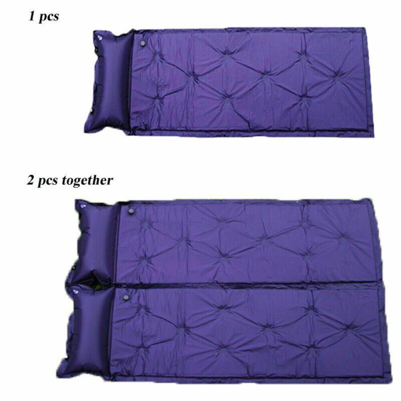 Self Inflating Camping Roll Mat Pad Sleeping Bed Polyester