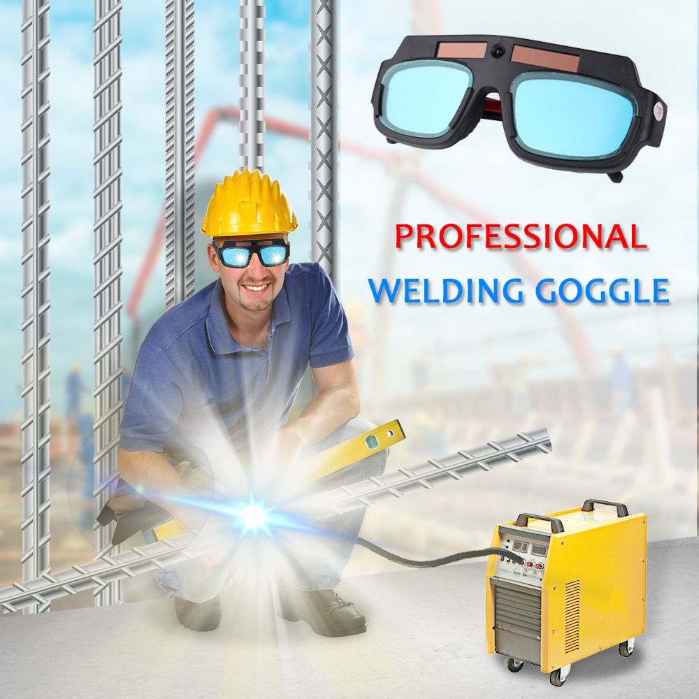 Solar Energy Auto Darkening Welding Safety Goggles Anti UV