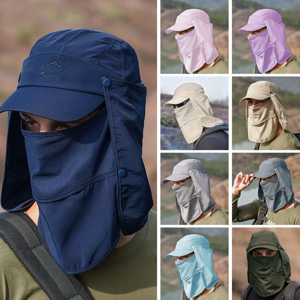 Unisex Multifunctional Sun Visor Hat 360° Sunscreen