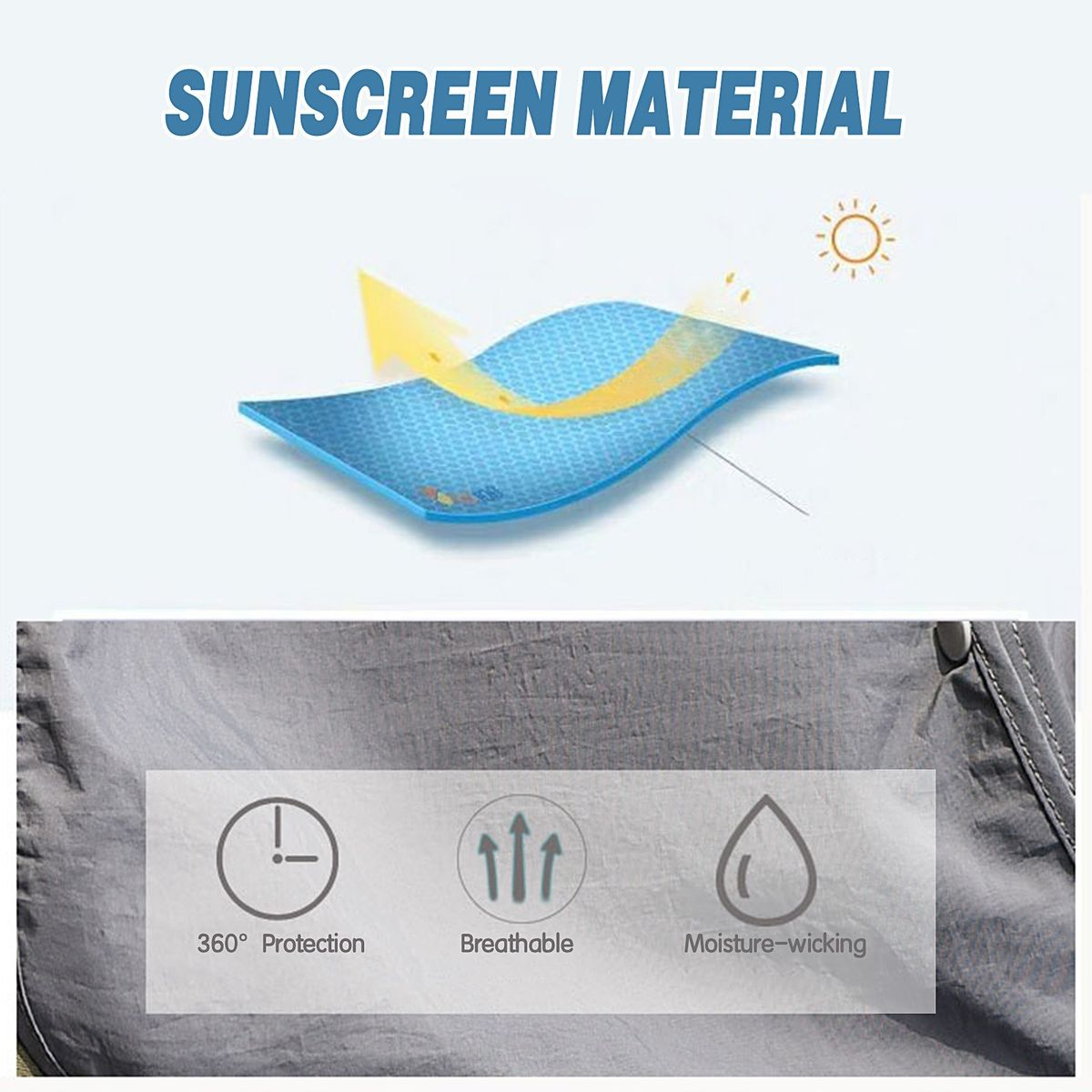 Unisex Multifunctional Sun Visor Hat 360° Sunscreen