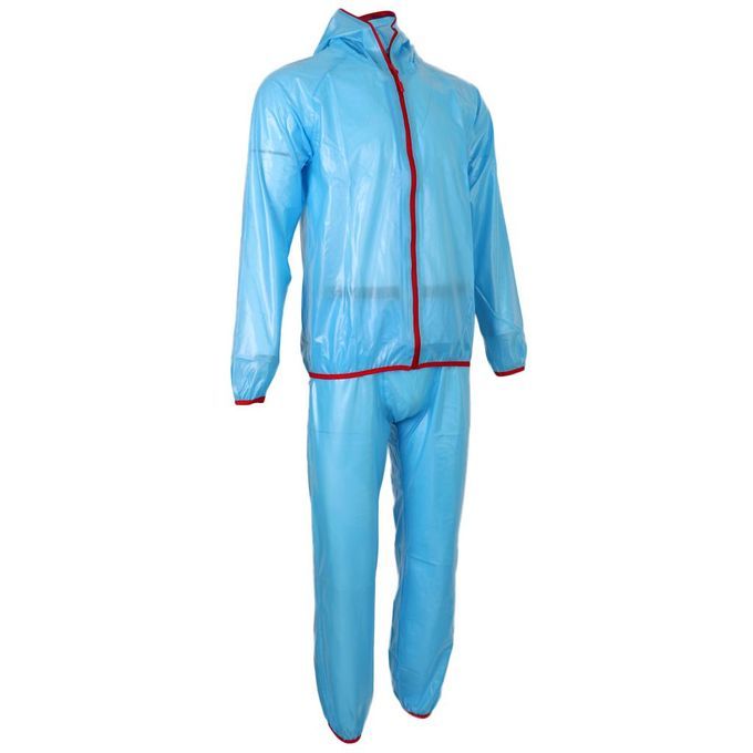 Unisex Cycling Rain Jacket Windproof Rain Coat Outdoor Rain Blue L