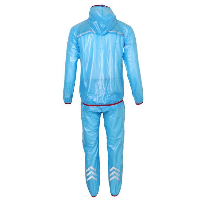 Unisex Cycling Rain Jacket Windproof Rain Coat Outdoor Rain Blue L