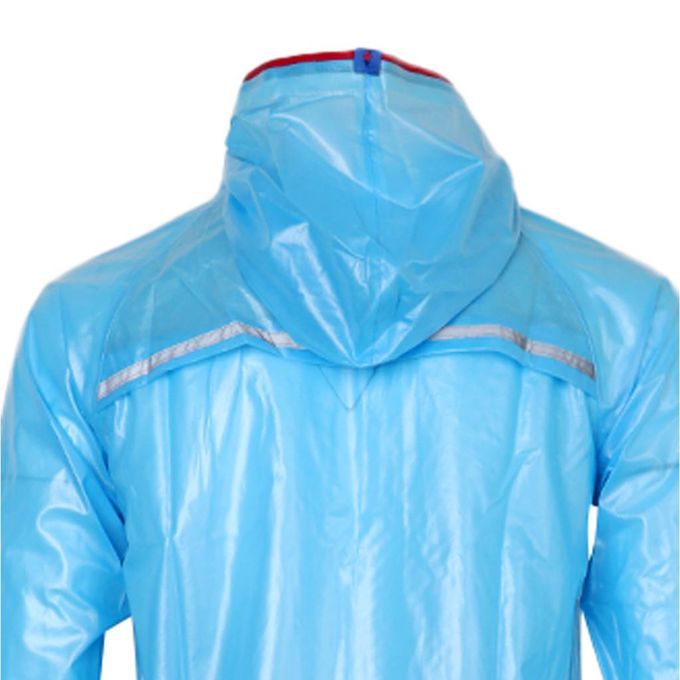 Unisex Cycling Rain Jacket Windproof Rain Coat Outdoor Rain Blue L