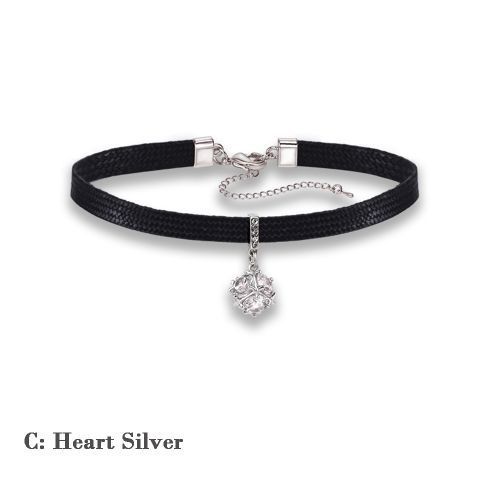 Ladies Necklace Black Neckband Clavicle Chain Women's Personality Choker C