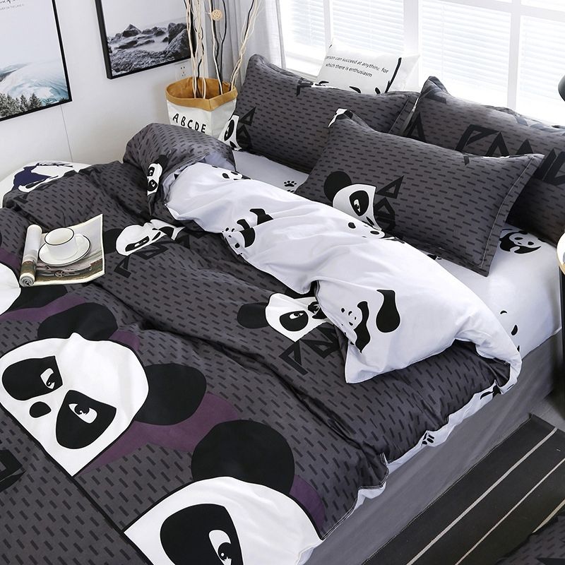4 PCS/Set Bedding Set Geometric Patterns Linen Duvet Cover