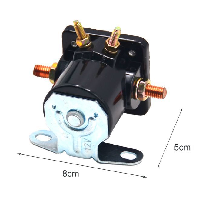 Starter Relay High Durability Stable Performance 12V-Black