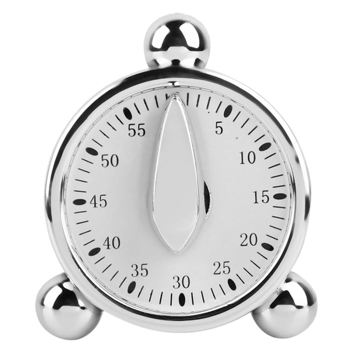 Kitchen Timer Portable Count Down Plastic-Silver