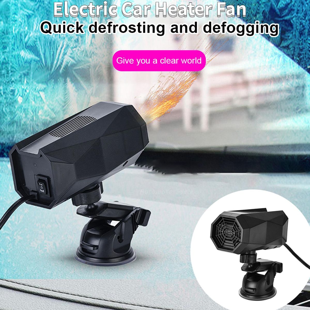 Windshield Heater Energy Efficient Windscreen Fan 12v
