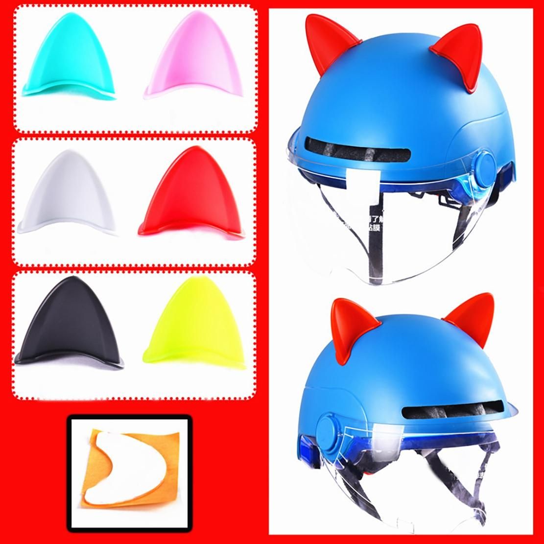 2Pcs Helmet Decoration Ears Kids Helmet Decoration Stickers
