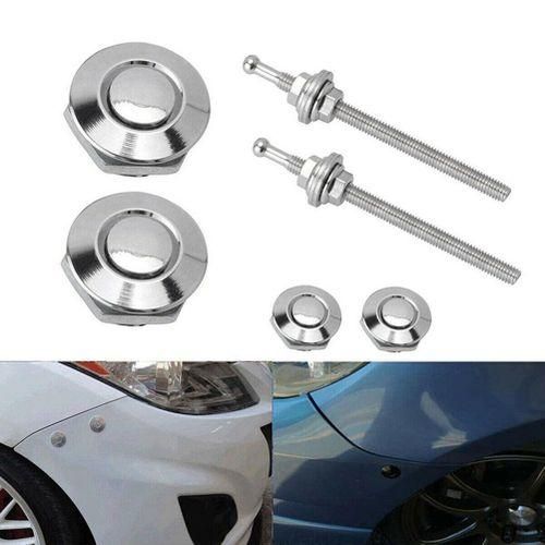 Long Push Button Quick Release Hood Pins Bonnet Lock Clip