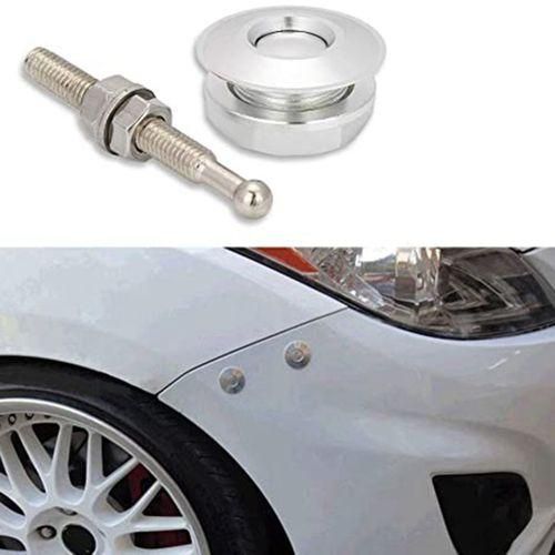 Long Push Button Quick Release Hood Pins Bonnet Lock Clip