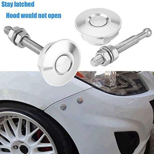 Long Push Button Quick Release Hood Pins Bonnet Lock Clip